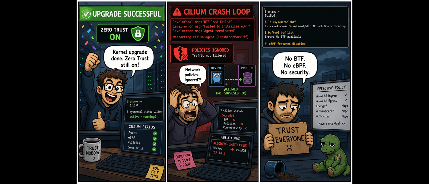 The Kernel Upgrade That Turned Your Zero-Trust Cluster Into "Trust Everyone"